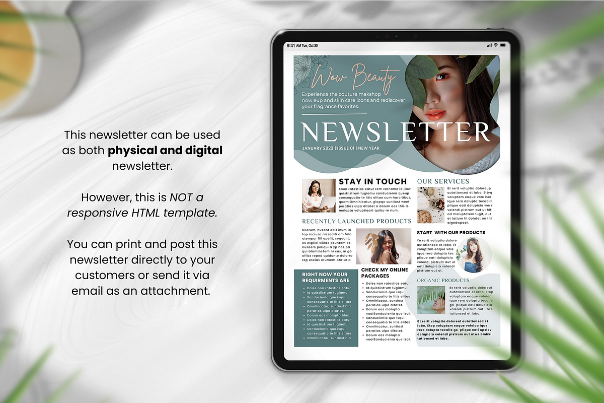 Skincare Canva Newsletter Template, an Email Template by PixelCraft (Photo 14 of 16)