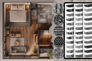 Procreate Interior texture brushes, a Brush Add-On by Revabrush (Thumbnail 6 of 7)