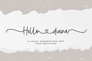 Hello Diana - a lovely handwritten, a Handwritten Font by Beautypes (Thumbnail 1 of 7)