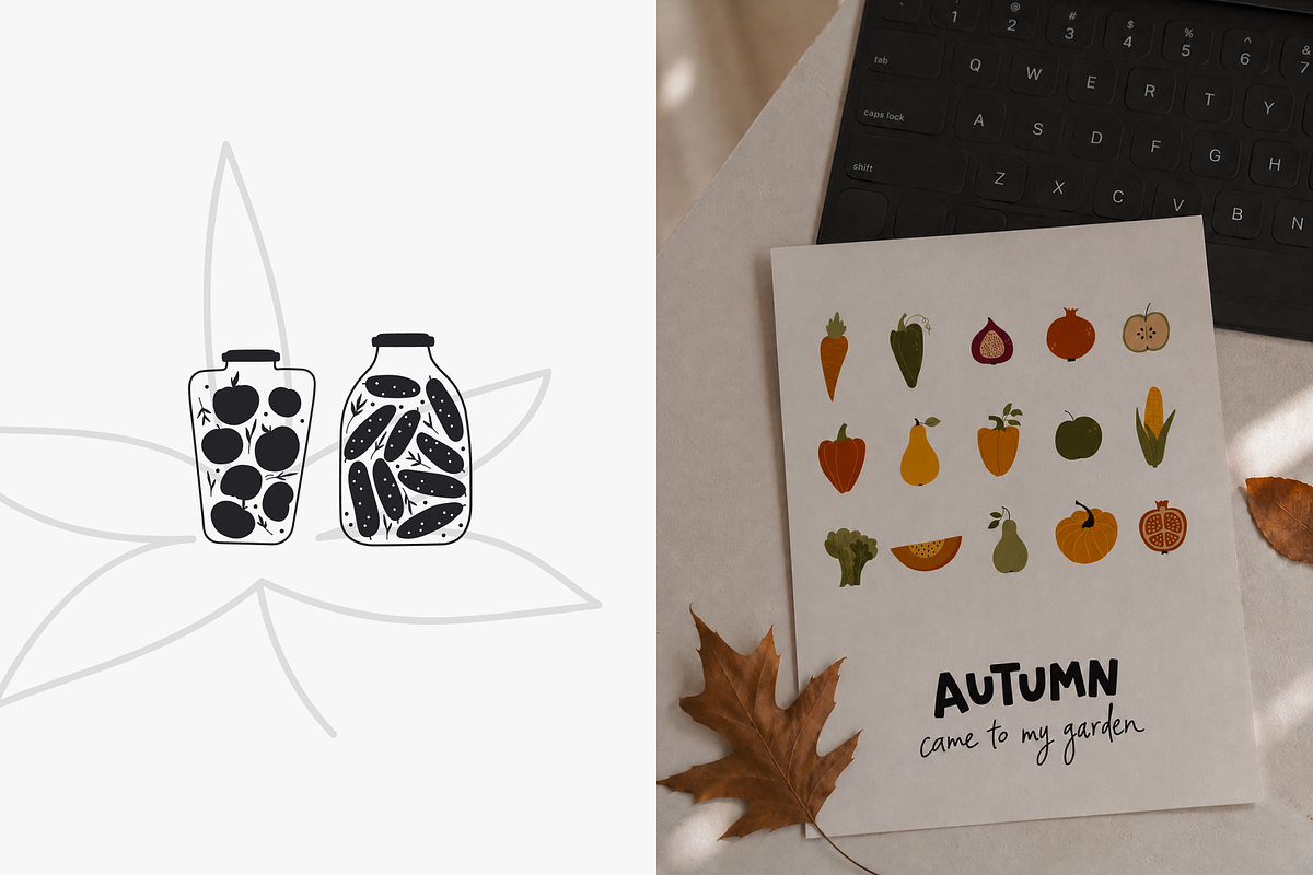 Cozy Autumn | Vector Stickers Pack, an Object Illustration by Nutalin Art (Photo 13 of 16)