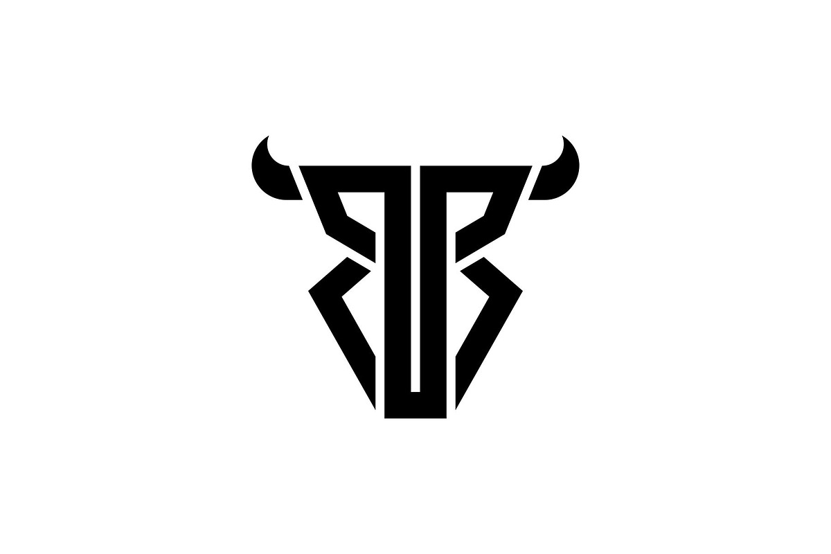 Letter BB or RR Bull Horn Logo, a Branding & Logo Template by Buqancreative (Photo 1 of 2)