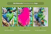 Wet Watercolor Photoshop Action preview 2