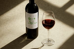 Wine Bottle Label Mockup, a Packaging Mockup by The Rose Project