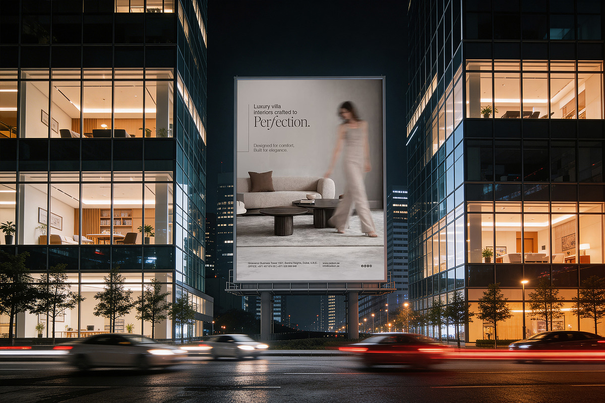 Night Advertising Billboard Mockups, an Advertising Mockup by Dikarte.Store (Photo 4 of 7)