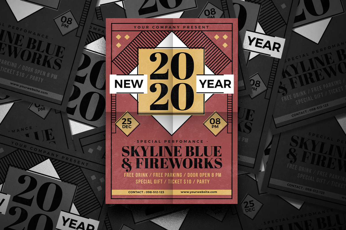 New Year Flyer, a Flyer Template by Tokosatsu (Photo 1 of 4)