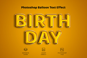 Birthday Balloon Text Style Effect