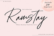 Ramstay Script, a Script Font by Dm Studio (Thumbnail 1 of 7)