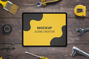 Under Costruction Scene Mockup, an iPad Mockup by RSplaneta (Thumbnail 1 of 2)