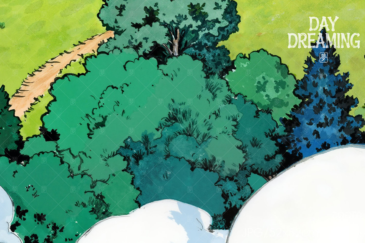 Ghibli Style Village, a Decorative Illustration by yahu88studio (Photo 2 of 3)