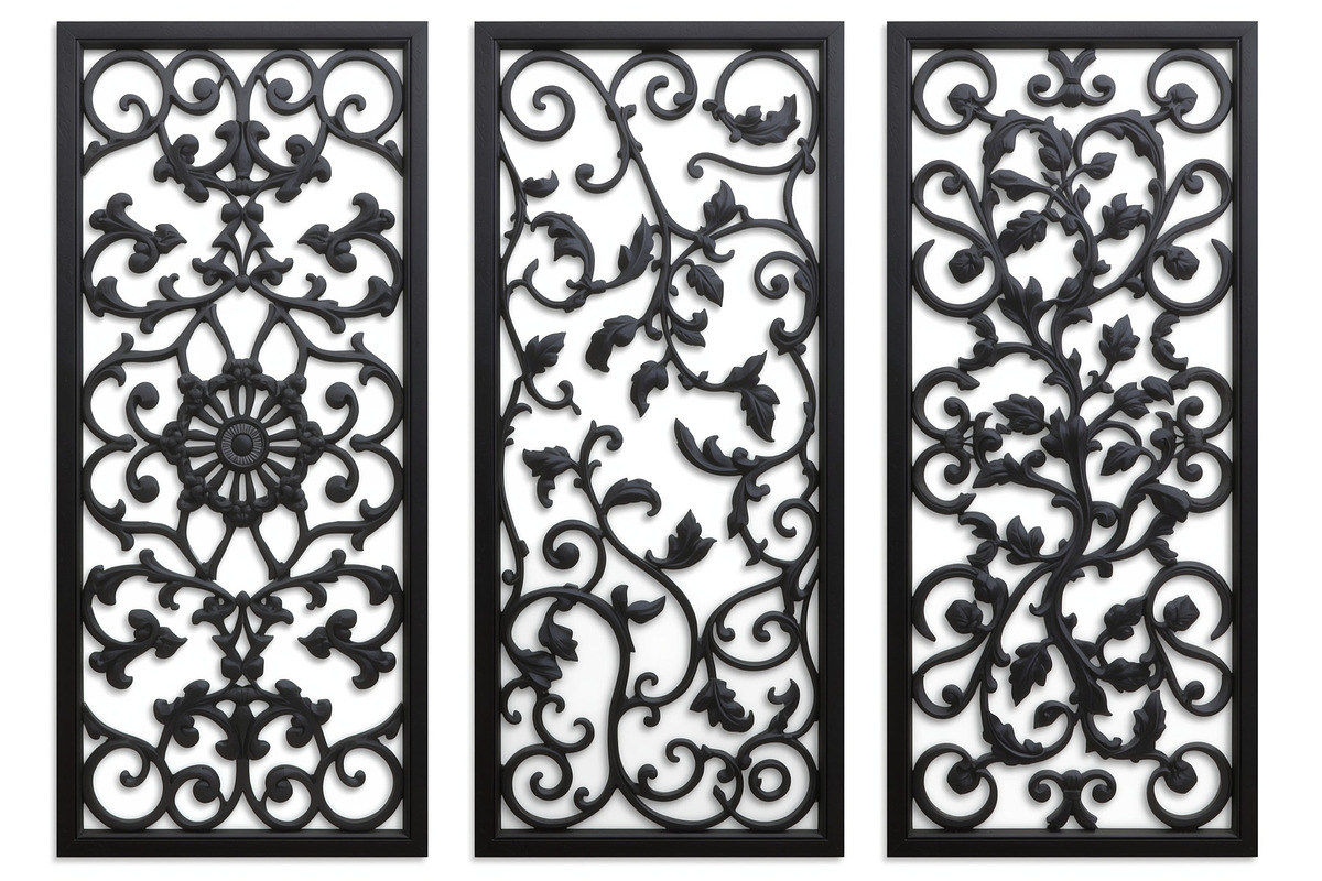 Decorative Floral Panel Silhouette, an Illustration by musafir_fashion (Photo 2 of 21)