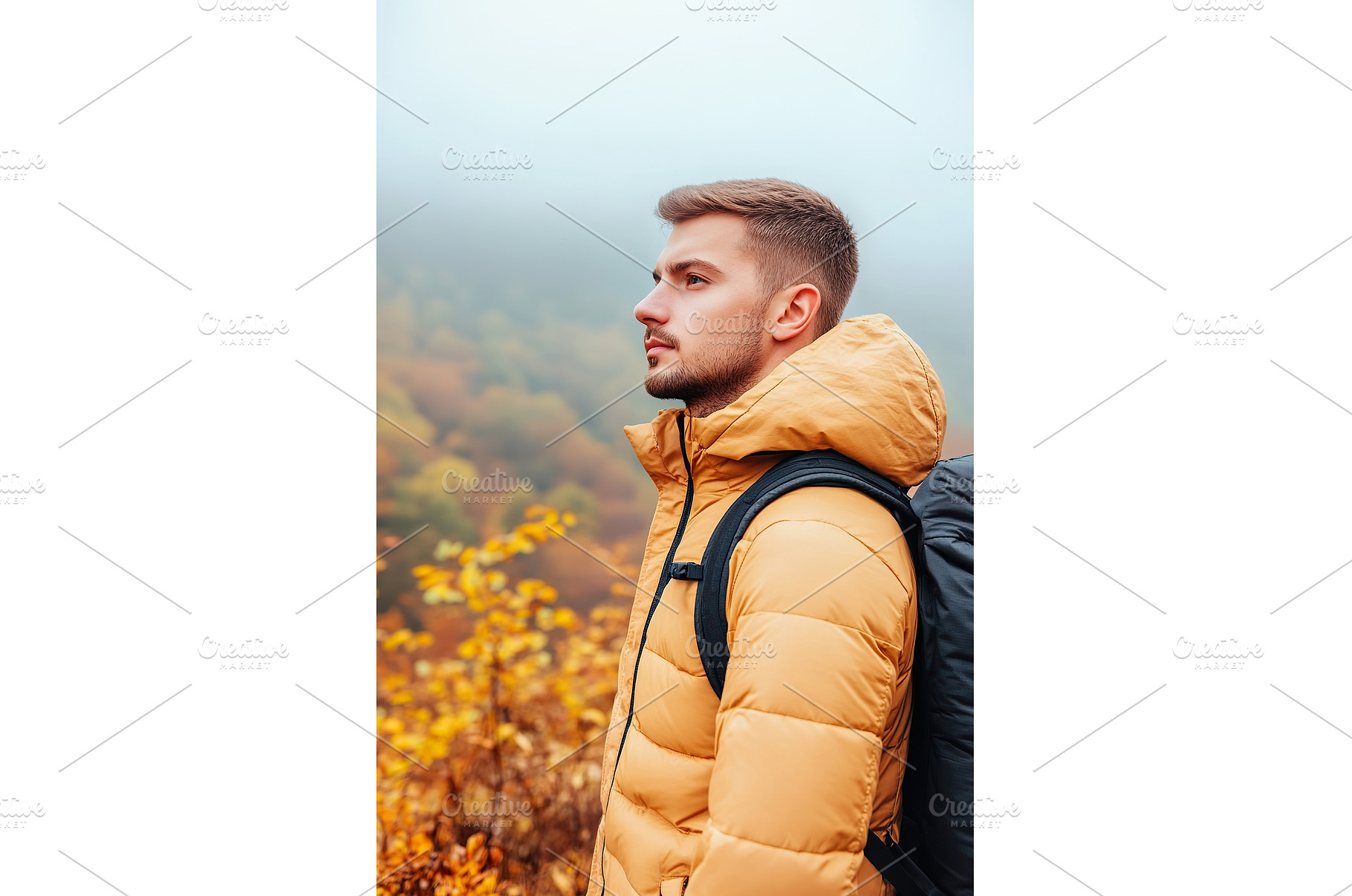 Young Caucasian Man Hiking in, a Person Photo by Lermont51