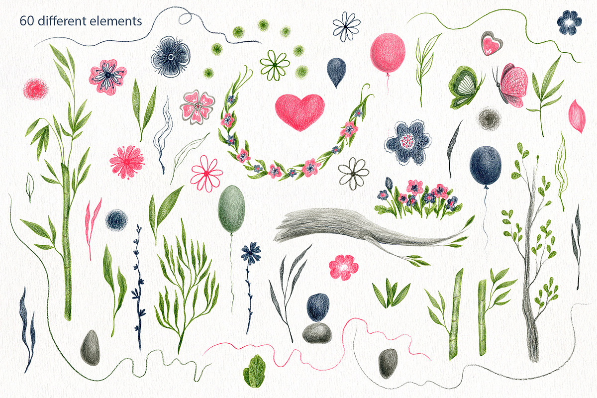 Funny Panda - color pencil clipart, an Animal Illustration by KatsiarynaKa (Photo 3 of 16)