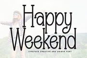 Happy Weekend | Script Font, a Script Font by Scratchones (Thumbnail 1 of 8)