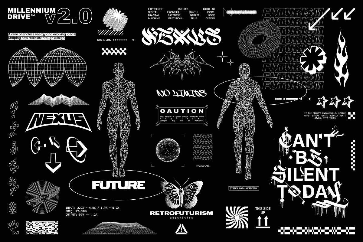 Cyberpunk Tech HUD Vector Pack, an Object Graphic by SergeyBitos (Photo 5 of 6)