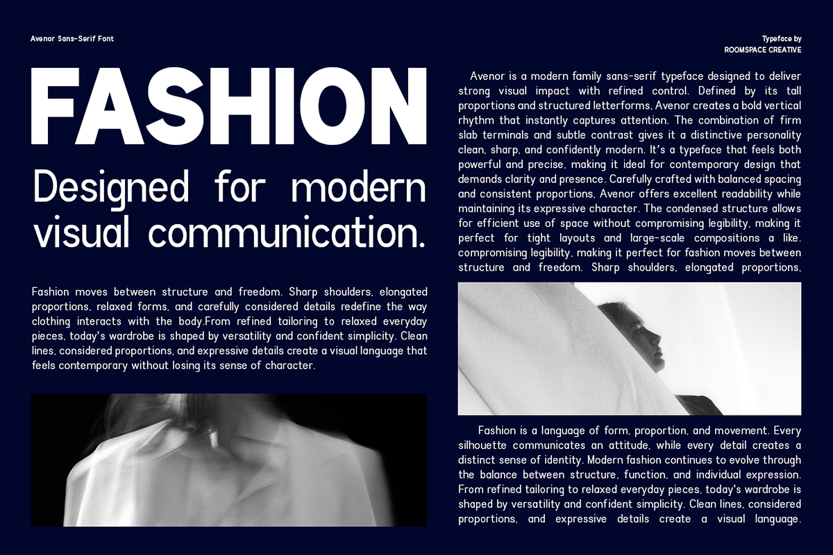 Avenor - Geometric Sans Serif Font, a Sans Serif Font by roomspace creative lab (Photo 3 of 9)