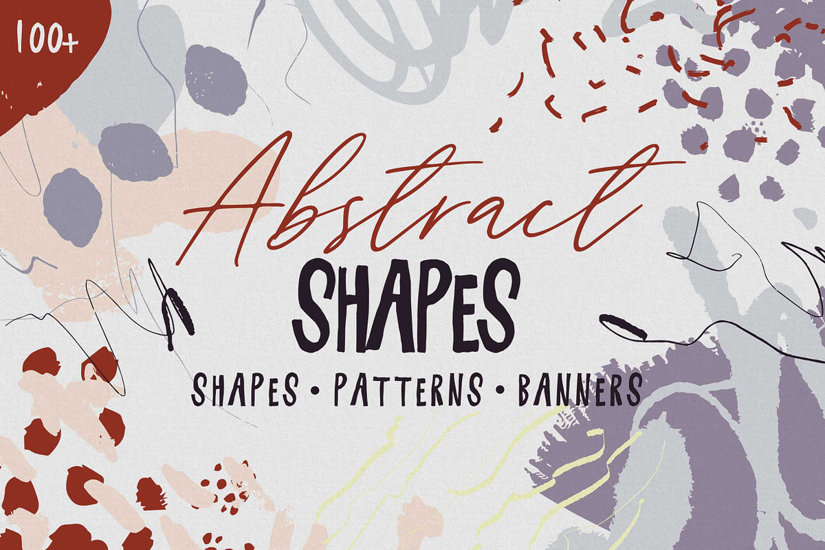 Abstract Shapes - brush art objects, a Texture Illustration by ❤️ KiraSolly (Photo 1 of 7)