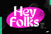 Hey Folks - Display Typeface, a Font by HIRO.std (Thumbnail 1 of 10)