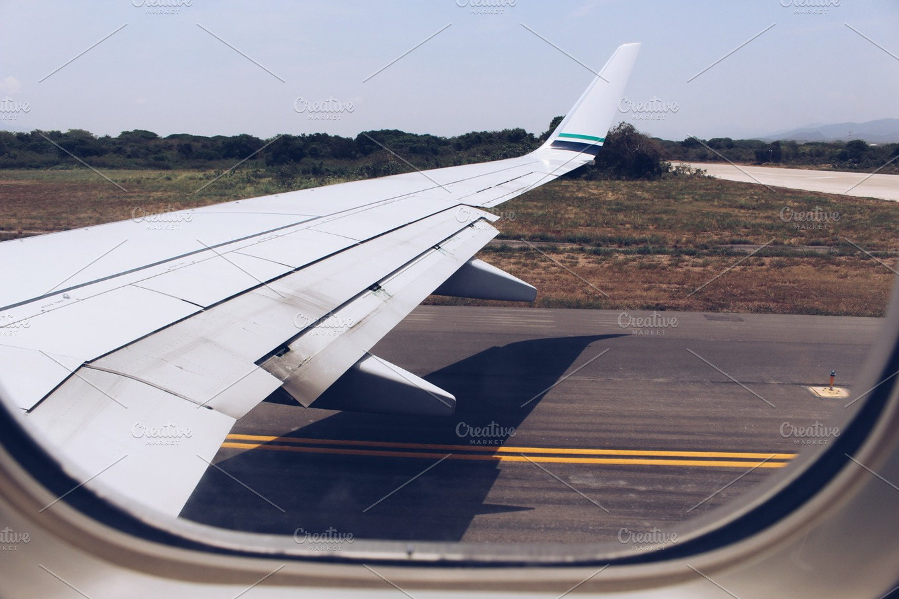 Airplane Window Stock Picture