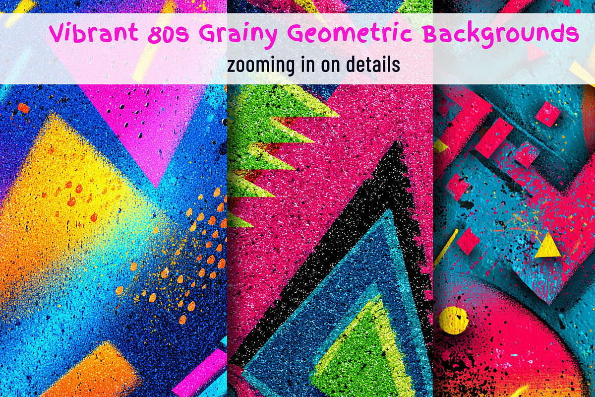 Vibrant 80s Retro Grainy Backgrounds, a Background Graphic by ArtIrisArt (Photo 4 of 5)