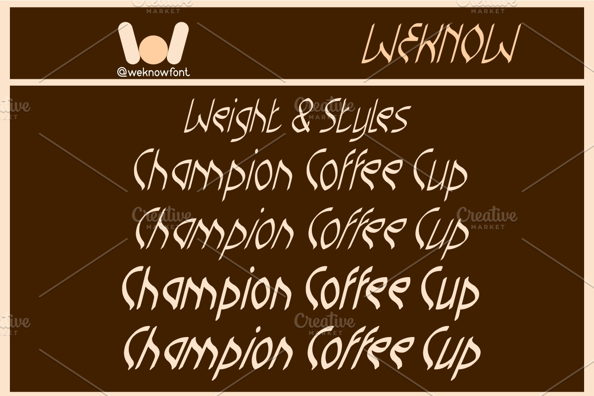 champion coffee cup font preview 7