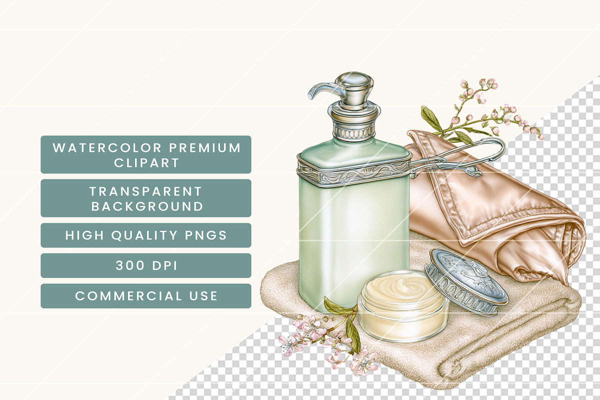 Skincare Beauty Clipart Bundle, a Healthcare Illustration by BusyDaydesign (Photo 7 of 9)