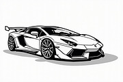 High Speed Sports Car Bundle, an Illustration by Designer_Momina (Thumbnail 4 of 7)
