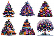 Whimsical Christmas Tree Clipart, an Illustration by Daily.Designs (Thumbnail 4 of 5)