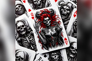Horror-Themed Playing Cards: Gothic, an Object Illustration by Miira (Thumbnail 1 of 2)
