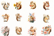 Watercolor Spring Squirrel Clipart, an Illustration by Designworld (Thumbnail 3 of 6)