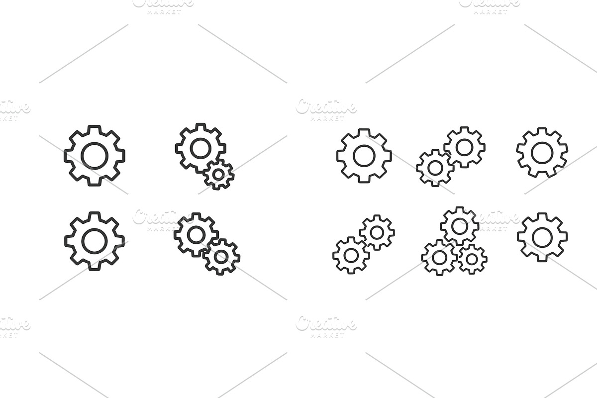 Gears in motion illustrating, a Technology Illustration by ZinetroN