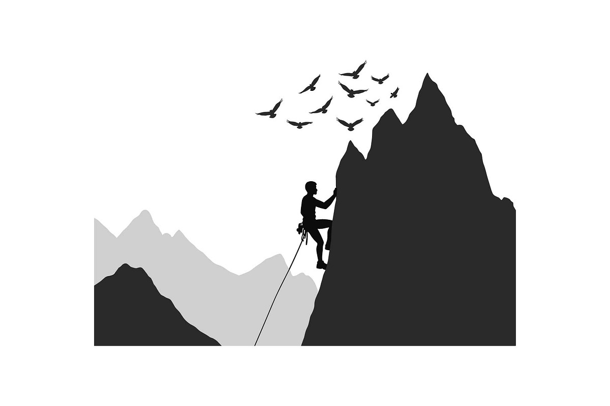 Rock Climbing Silhouette Bundle, an Object Graphic by Designs_River (Photo 4 of 16)