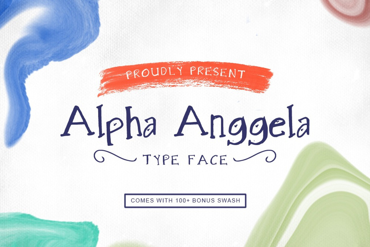 Alpha Anggela - 18 Font styles, a Script Font by Gblack Id (Photo 1 of 13)