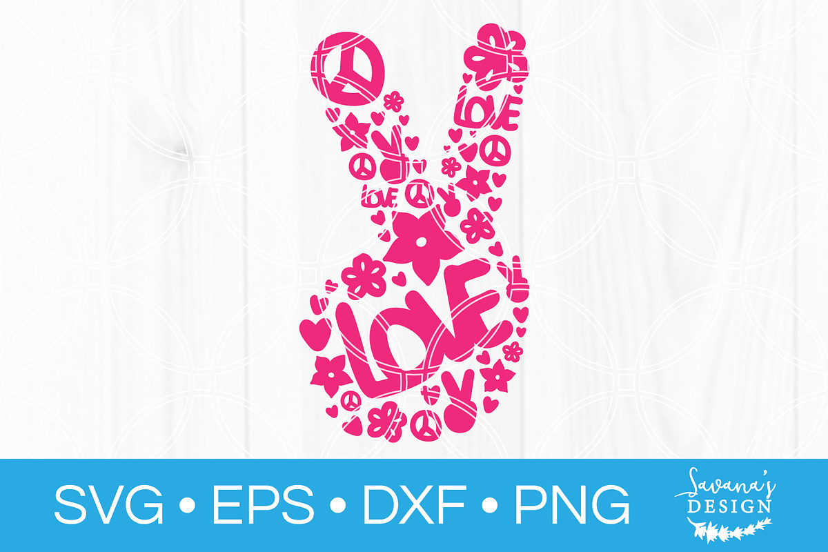Peace Fingers SVG Victory Symbol, an Illustration by SavanasDesign (Photo 2 of 2)
