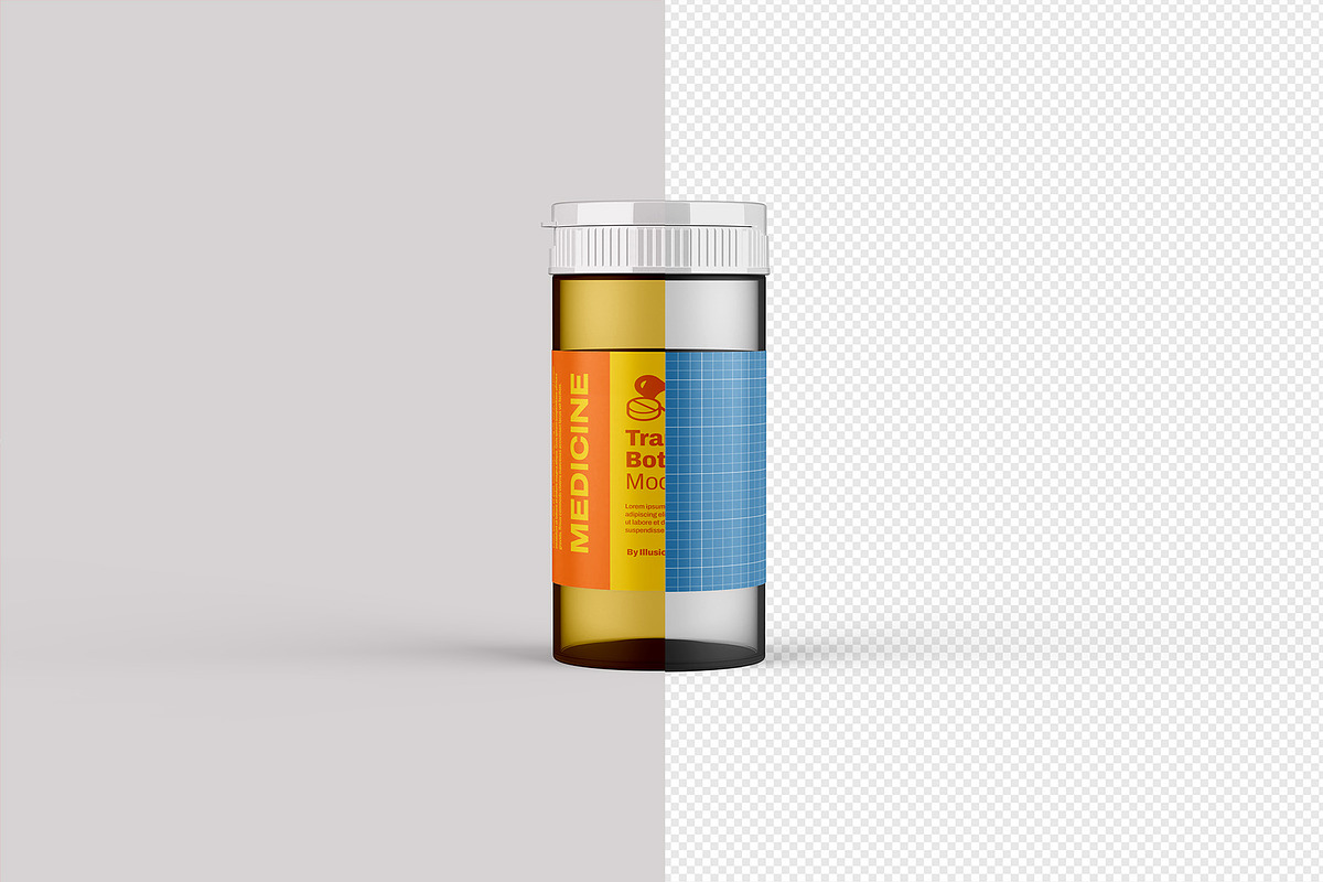 Transparent Plastic Bottle Mockup, a Product Mockup by Illusiongraphic (Photo 8 of 20)