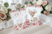 Editable Oh Deer Girl Invite Set, an Invitation Template by Digital_Mind (Thumbnail 2 of 7)