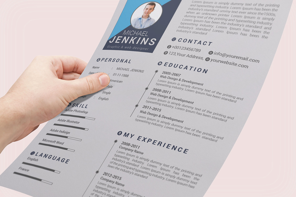 Resume Template and Cover Letter, a Resume Template by designvillage (Photo 9 of 13)