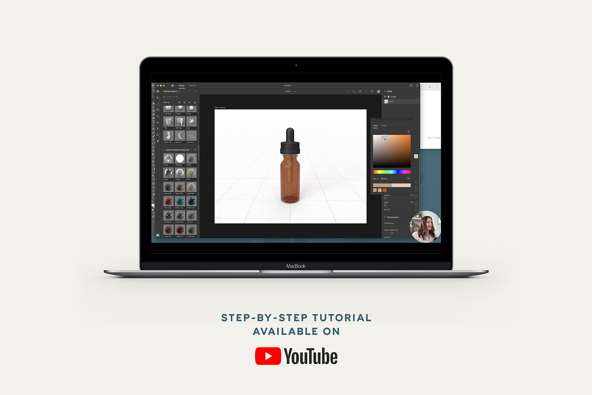 3D Dropper Bottle Mockup, a Packaging Mockup by Silver Moon Design School (Photo 4 of 4)