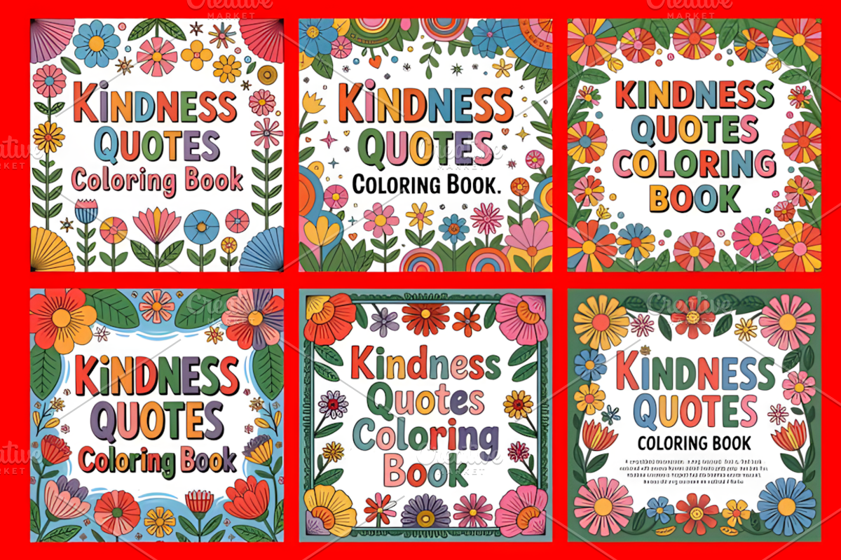 Kindness Quotes Coloring Book, a Decorative Illustration by Design Station (Photo 4 of 5)