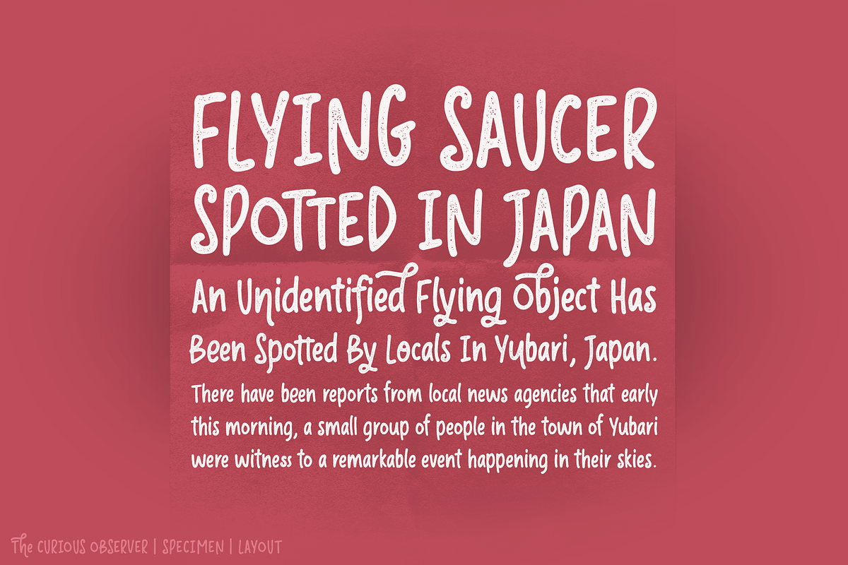 Curious Observer | Regular & Dry, a Sans Serif Font by Ayca Atalay (Photo 6 of 11)