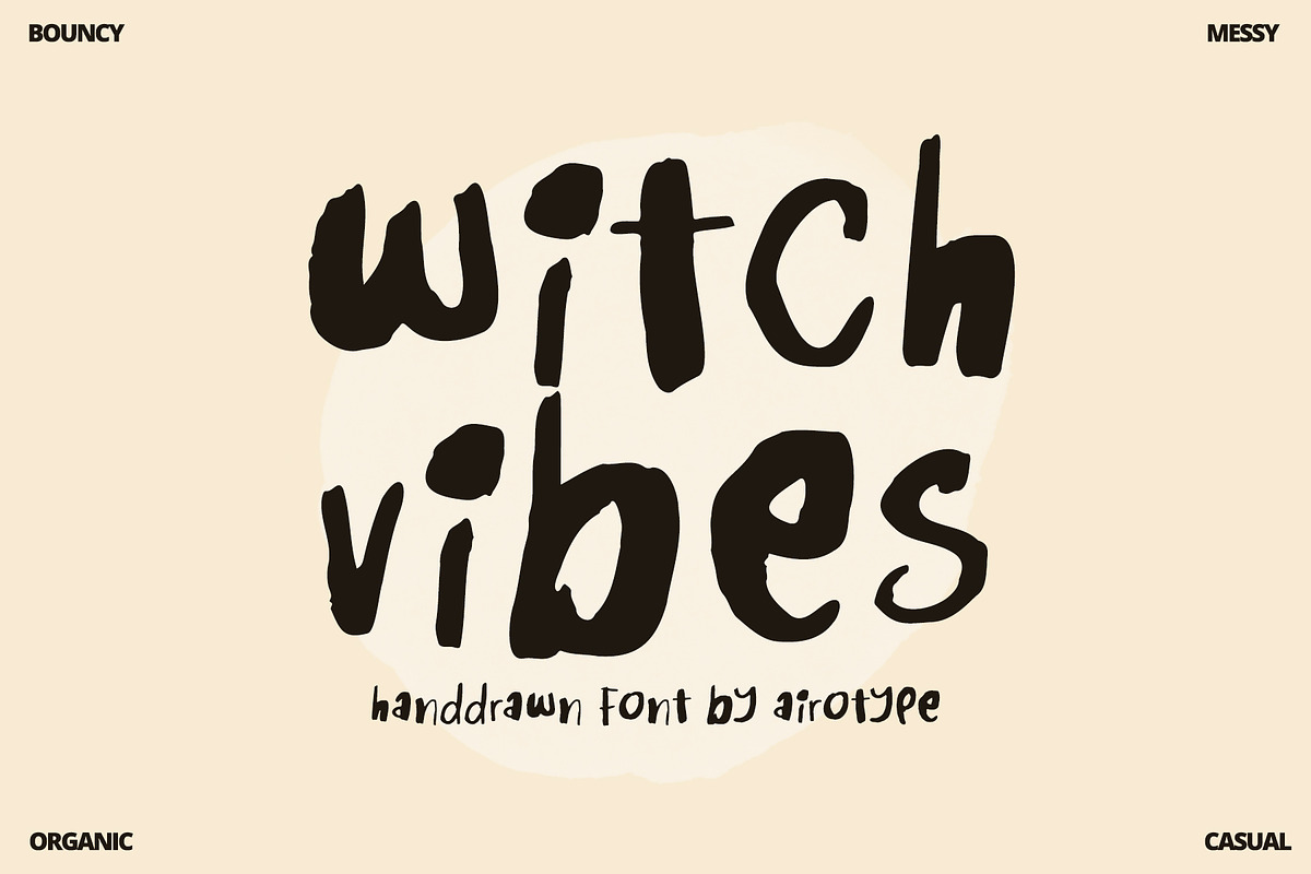Witch Vibes | Playful Handdrawn Font, a Handwritten Font by Airotype (Photo 1 of 11)