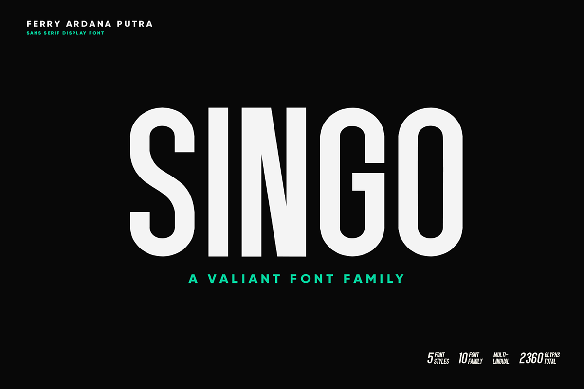Singo | Sans Display Font, a Sans Serif Font by Ardana Creative (Photo 1 of 17)
