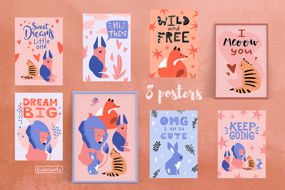 Cute Animals Illustrations, an Animal Illustration by kilaniants (Photo 3 of 11)