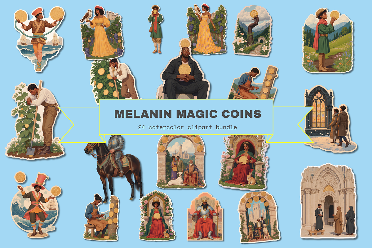 Melanin Magic Tarot Deck Clipart, a Person Illustration by Jakayla Digital Co (Photo 15 of 19)