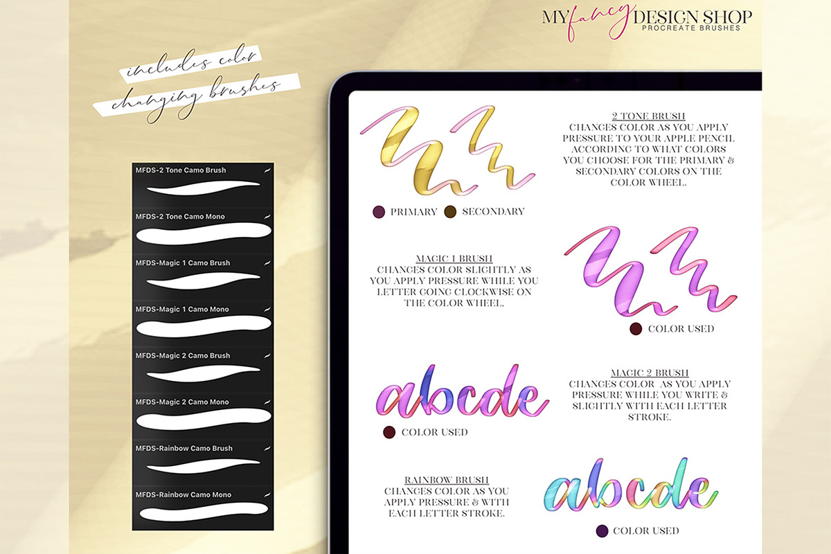 Holographic Procreate Brushes, a Brush Add-On by My Fancy Design Shop (Photo 3 of 8)