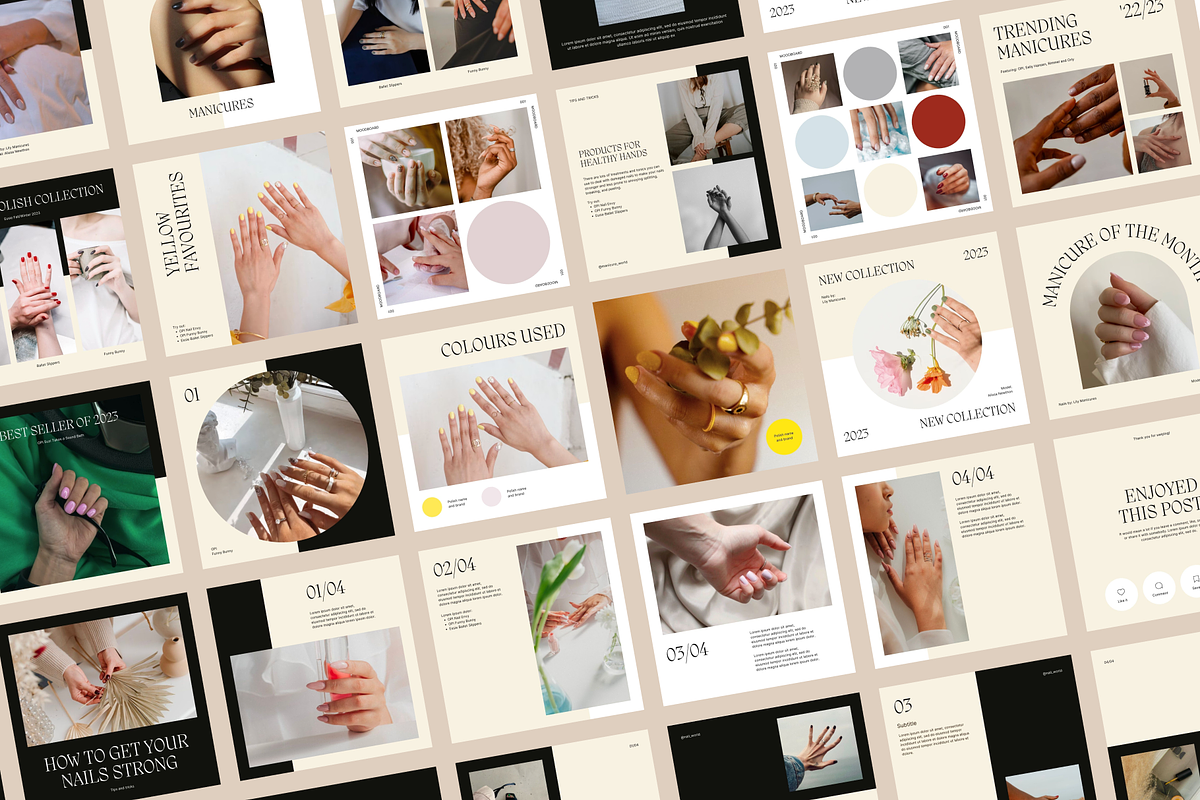 50 Instagram Beige Profile Posts, a Social Media Template by Studio K (Photo 9 of 9)