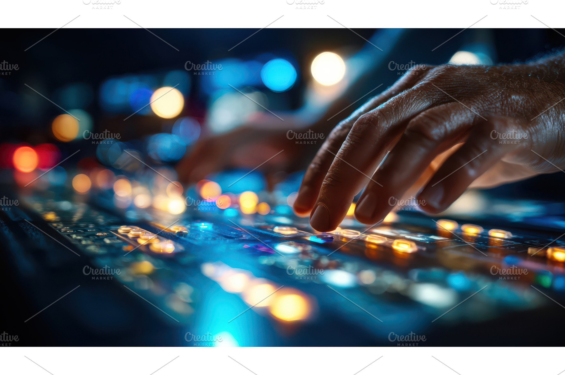 Male Hands Operating Sound Mixing, a Technology Photo by Lermont51