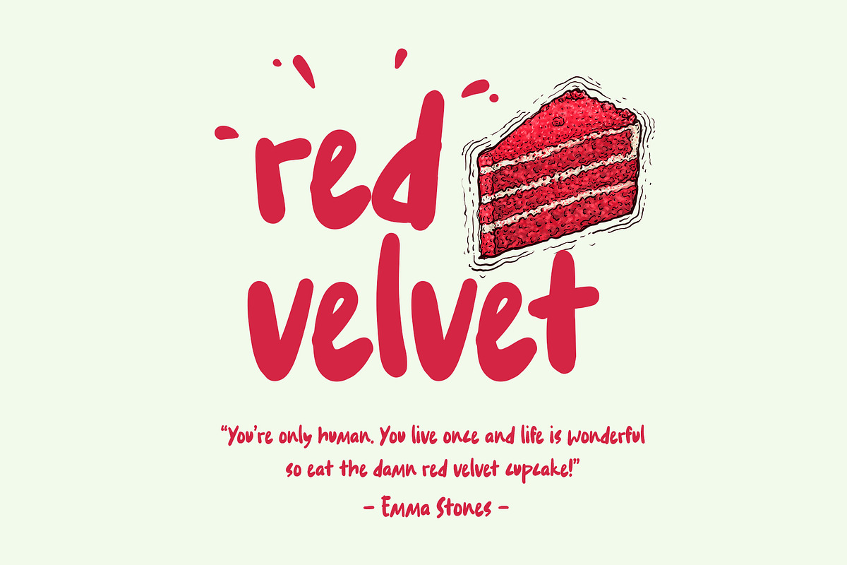 Paniatte Cake Sweet Display Font, a Handwritten Font by Tera Asset Garage (Photo 7 of 7)