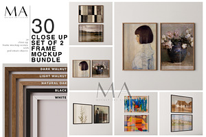 Close Up 2 Frames Mockup Bundle