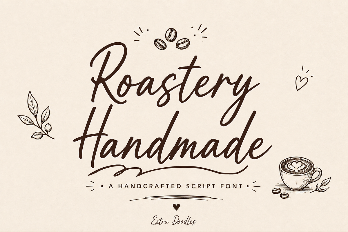 Roastery Handmade, a Script Font by cocodesign (Photo 1 of 8)