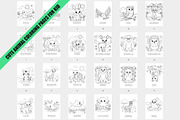 Cute Animals Coloring Pages for Kid, an Animal Illustration by Ted-sign (Thumbnail 2 of 3)